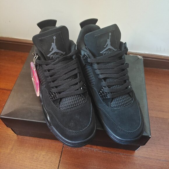 Men Air Jordan 4 Retro 'Black Cat' Sneakers - Picture 5 of 5